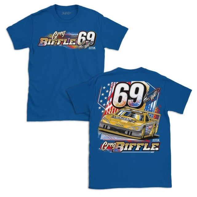 Greg Biffle 2022 #69 SRX Blue T-Shirt
